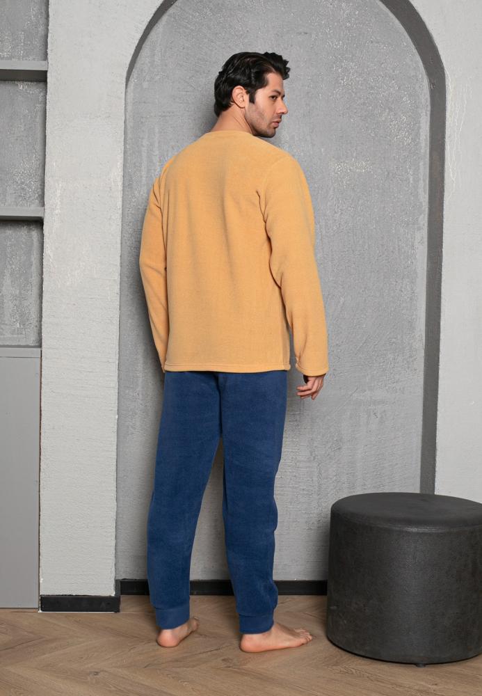 Pijama Barbat POLAR , Culoare Galben, Engros